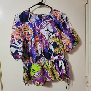 Marie Oliver Colorful Floral Babylon Blouse